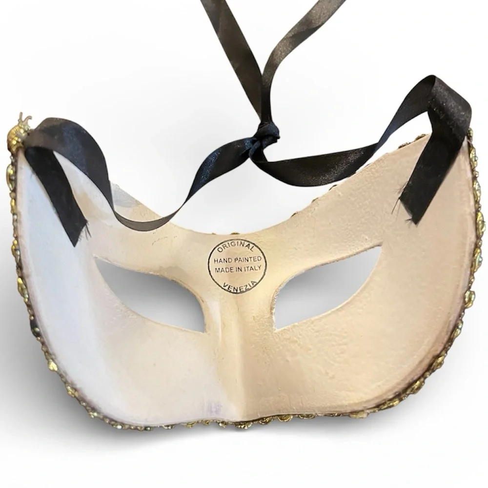 ✨Gold and Black Masquerade Mask. Authentic Venetian Mask